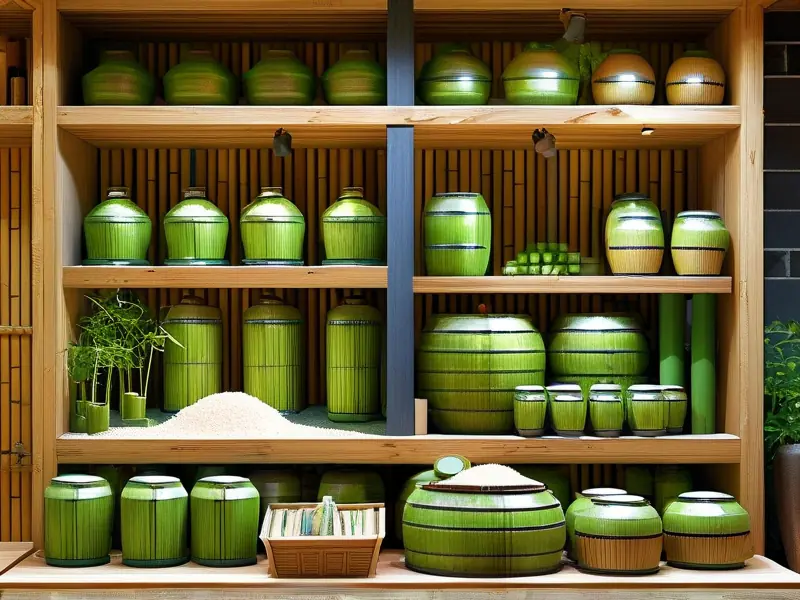 青竹酿酒工艺展示图