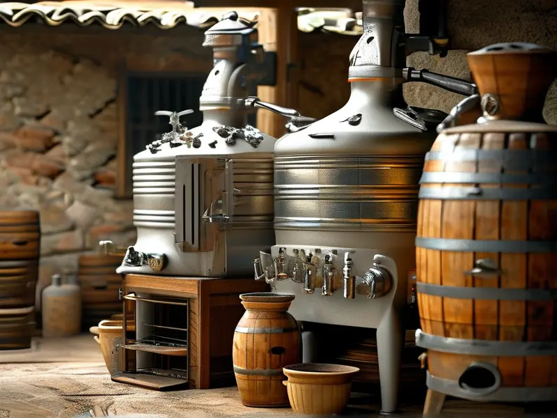 全套农村烤酒设备工作示意图