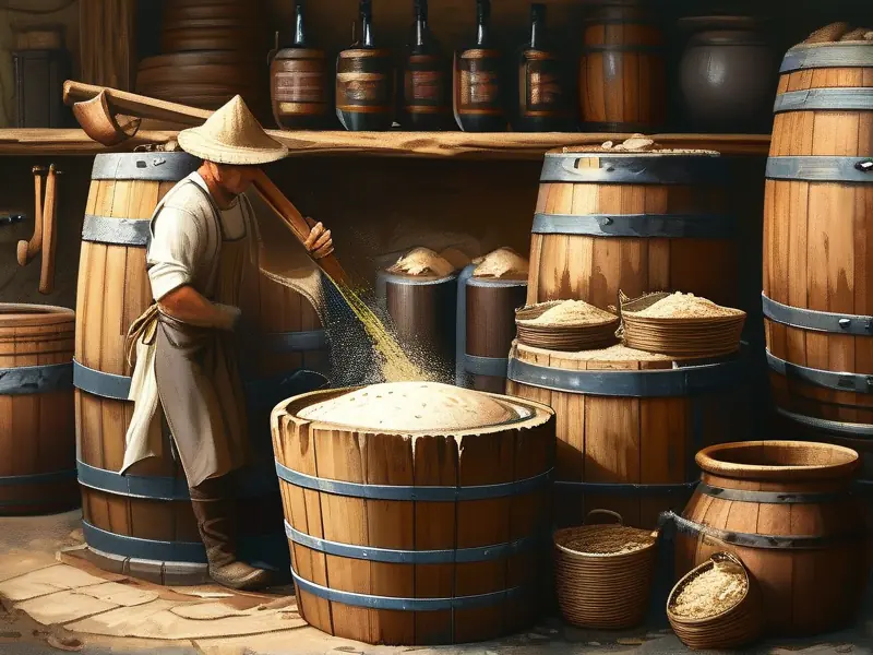 人工酿酒实际操作过程展示