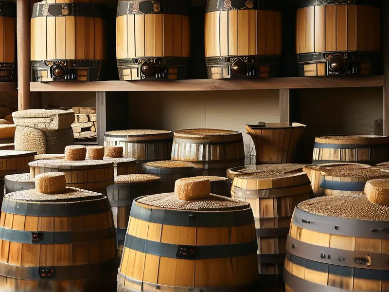 日本清酒传统酿造工艺展示
