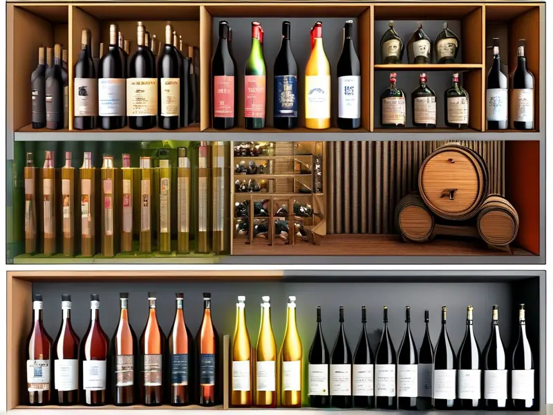 勾兑酒与酿造酒对比示意图