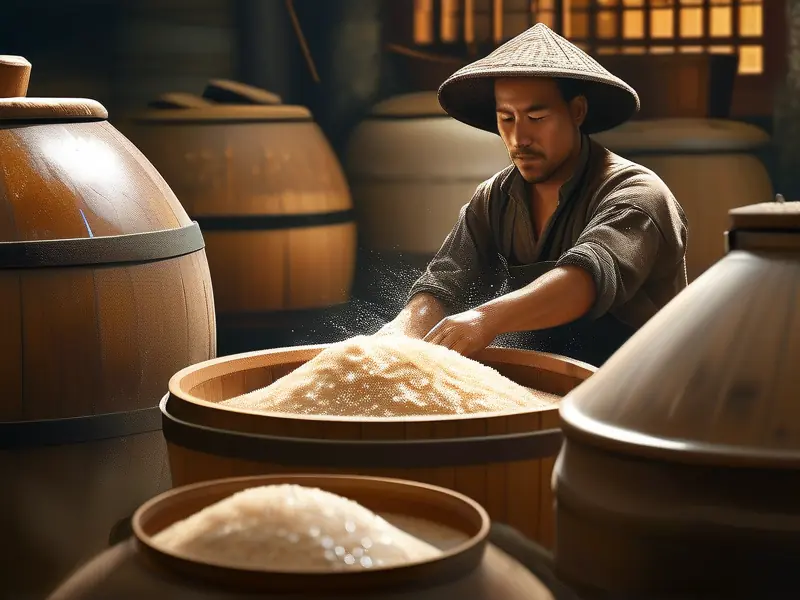 传统生米酿酒工艺展示