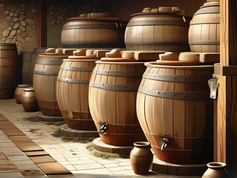 示我国古法酿酒传统工序实景展示