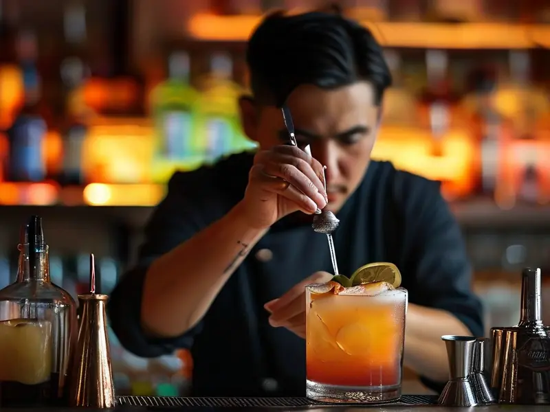 唐山调酒师培训现场教学