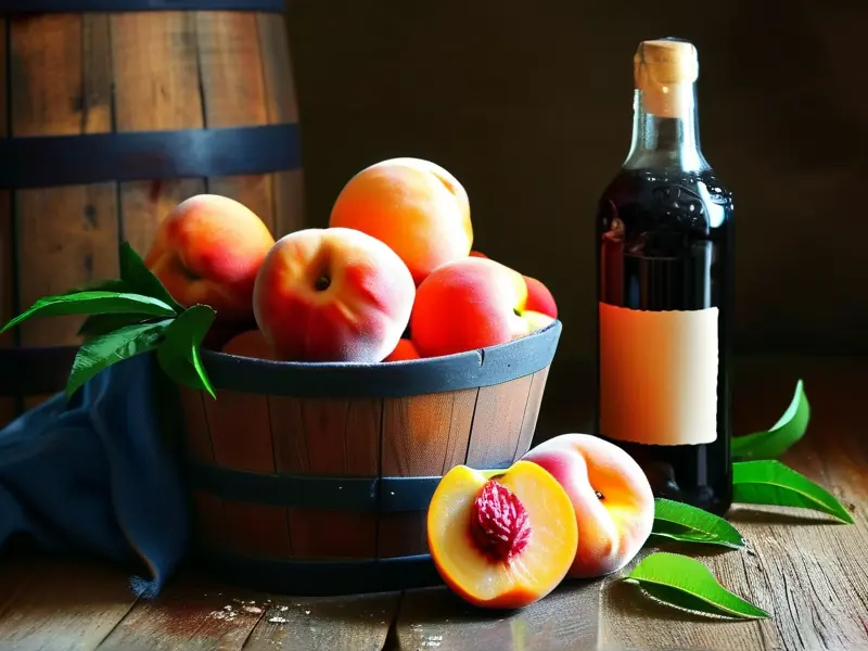 家庭自酿桃子酒制作过程展示