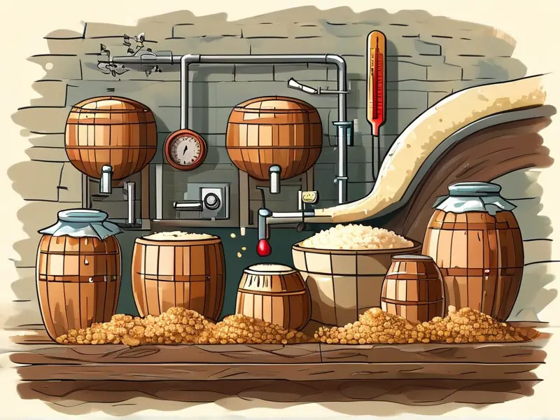 甜酒曲发酵过程示意图