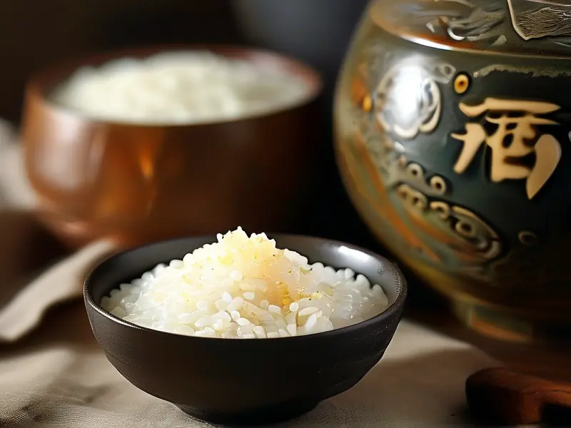 甜酒曲制作米酒的成品展示