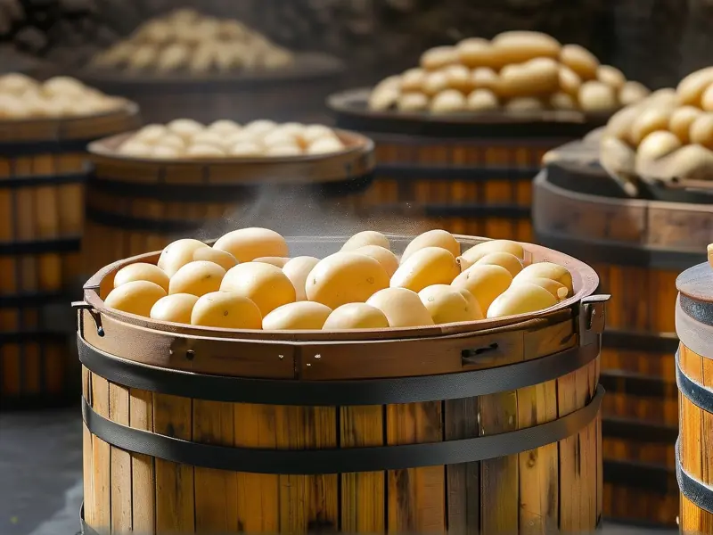 土豆酿酒工艺流程实拍图