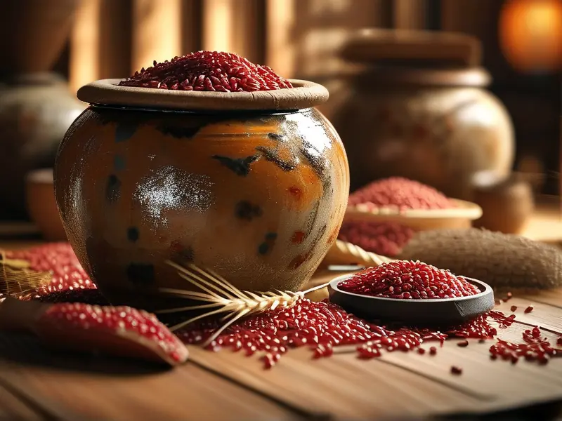 血糯米酿酒传统发酵过程实拍