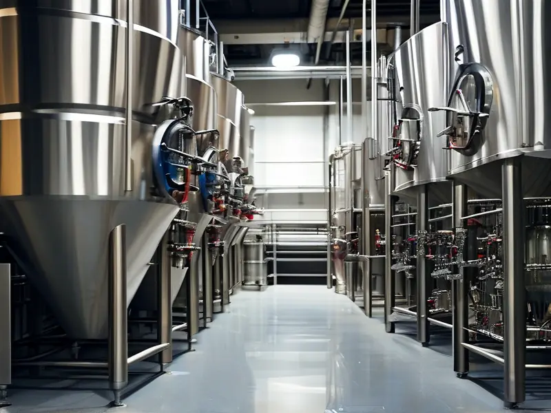 液态法白酒发酵车间实景图