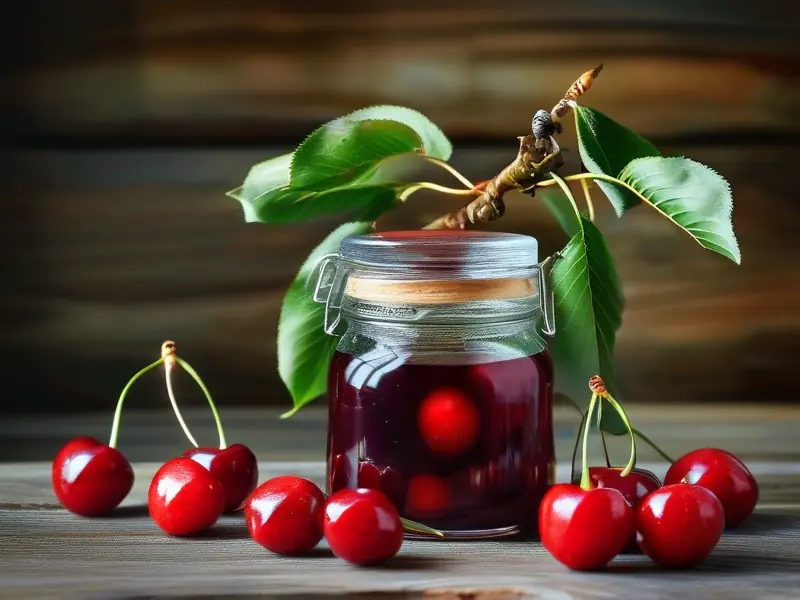 家庭自制樱桃酒制作过程展示