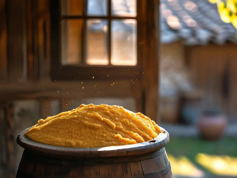 农家传统玉米酒发酵过程实景拍摄