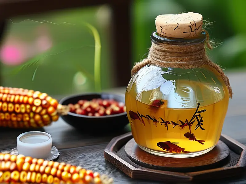玉米泡酒钓鱼配方制作过程