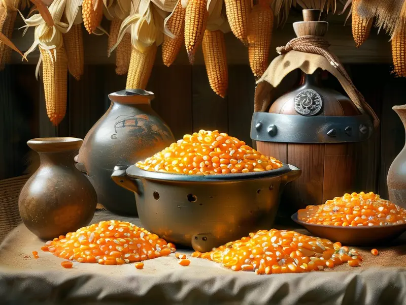 玉米酿酒原料与工具实拍图