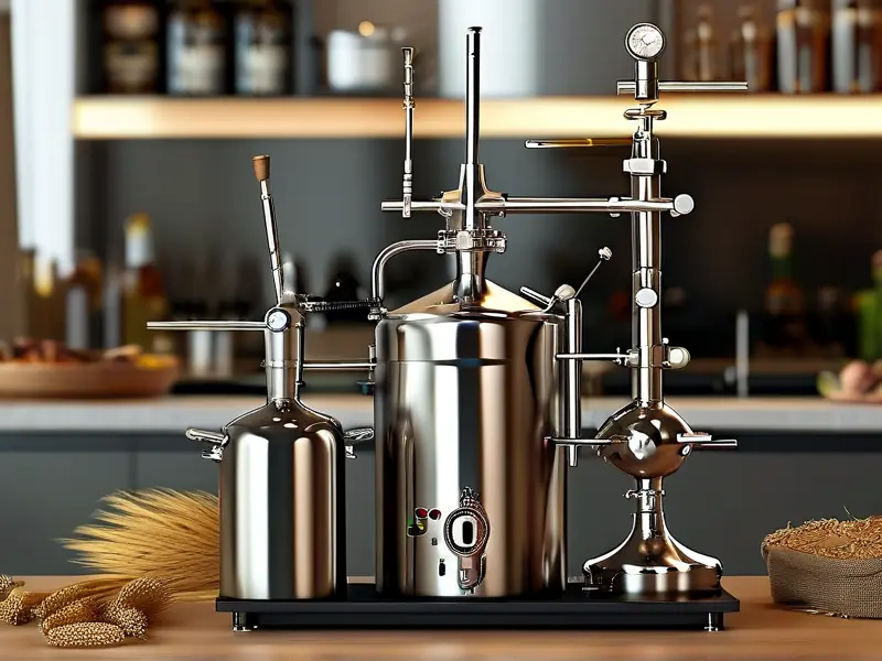 家用不锈钢酿酒设备套装展示