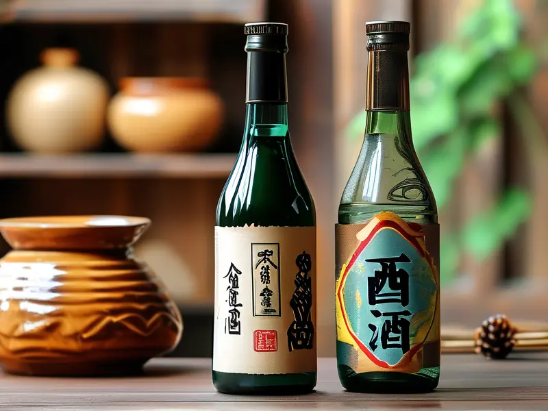粮食酒与勾兑酒对比示意图