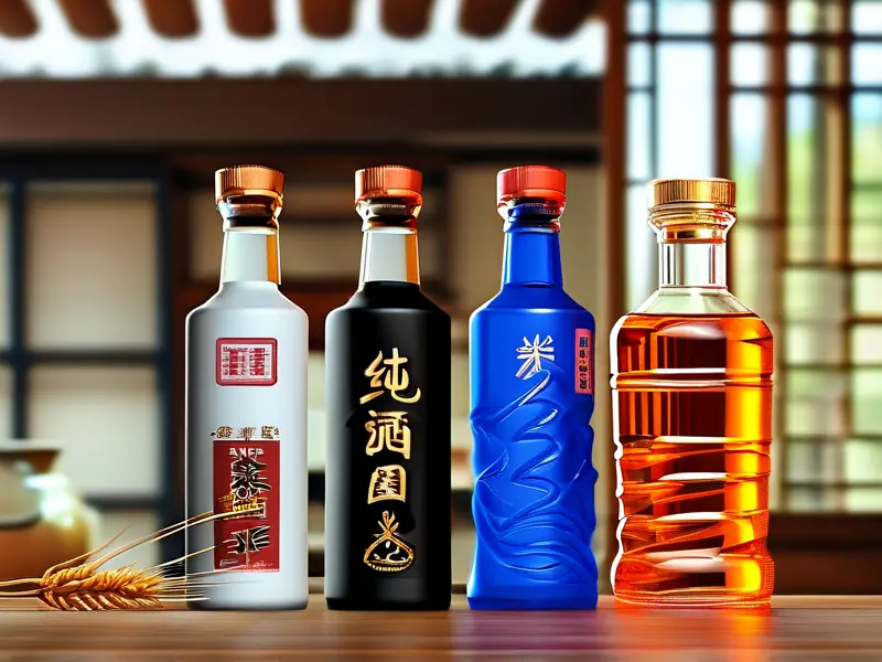 纯粮酒与勾兑酒原料工艺对比示意图