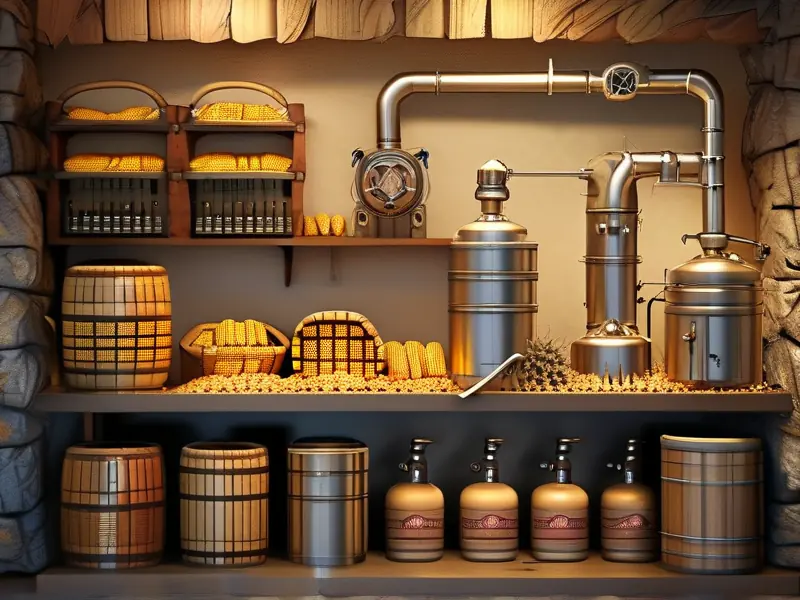 家庭玉米酿酒过程展示