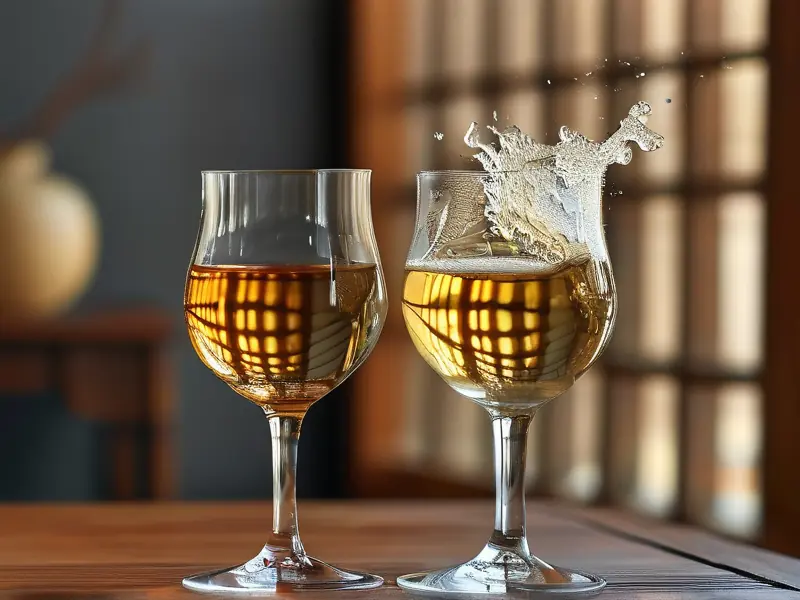 勾兑酒与酿造酒对比图