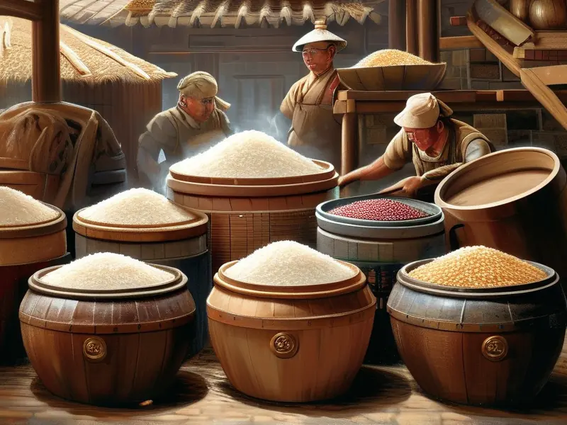 中国白酒酿造原料及传统工艺展示