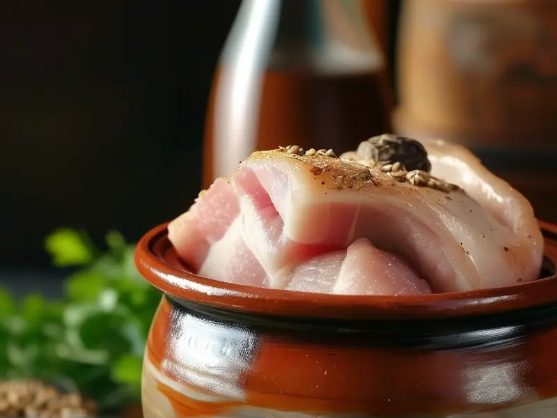猪肉酿酒发酵过程实拍图