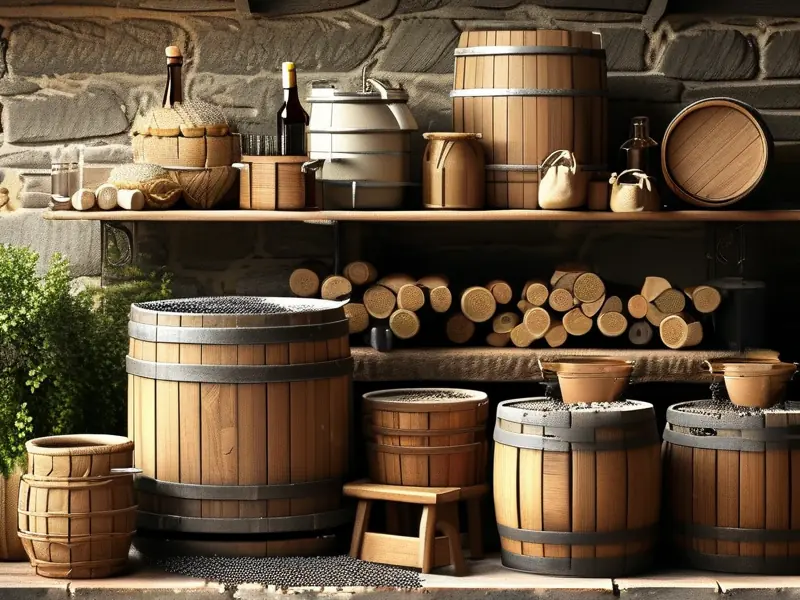 家庭酿酒设备与原料展示