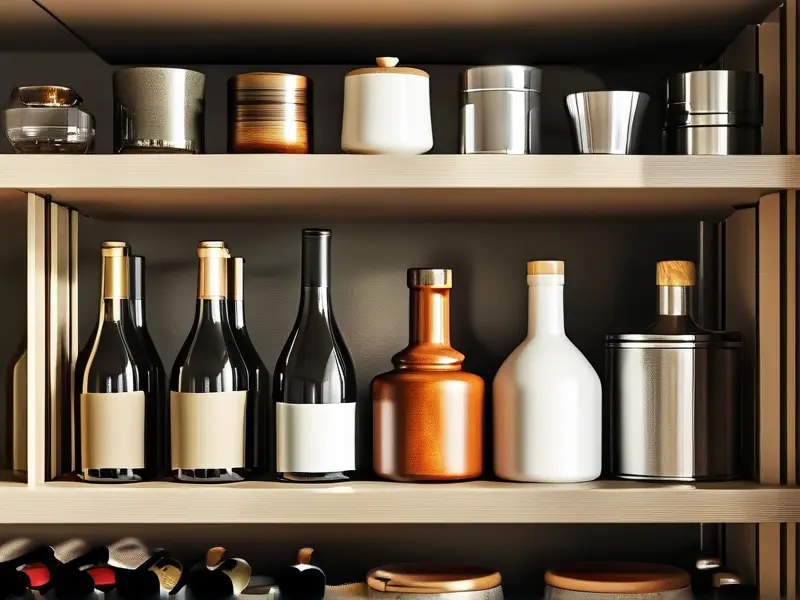 自酿白酒储存容器对比展示