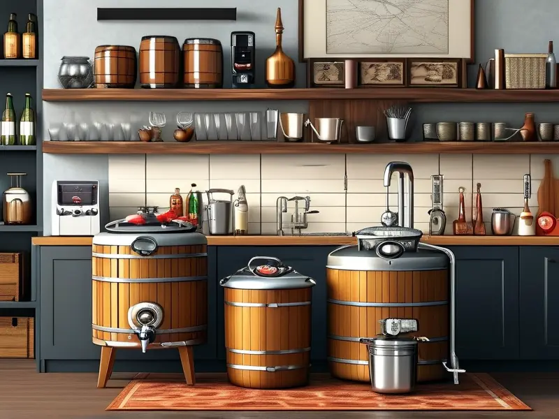 家庭自酿鲜酿啤酒全套设备展示