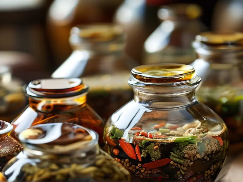 自制风湿药酒配方药材展示