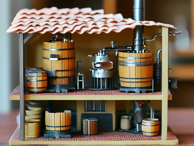 自制小型酿酒设备组装示意图