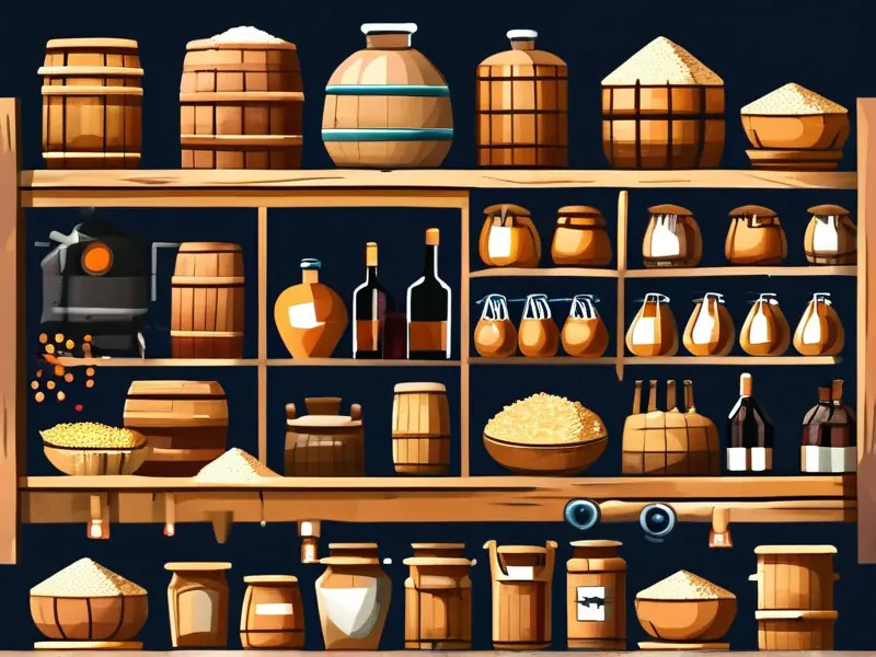 酿酒发酵必备材料展示
