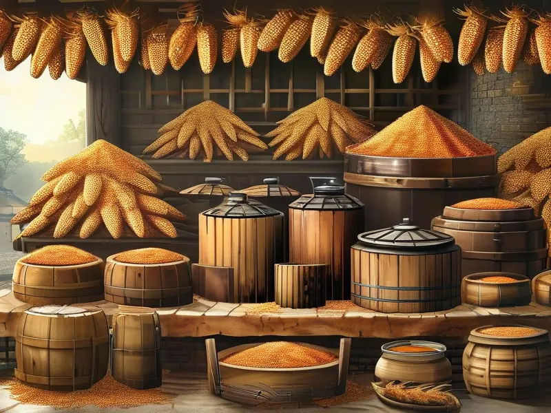 高粱酿酒过程展示