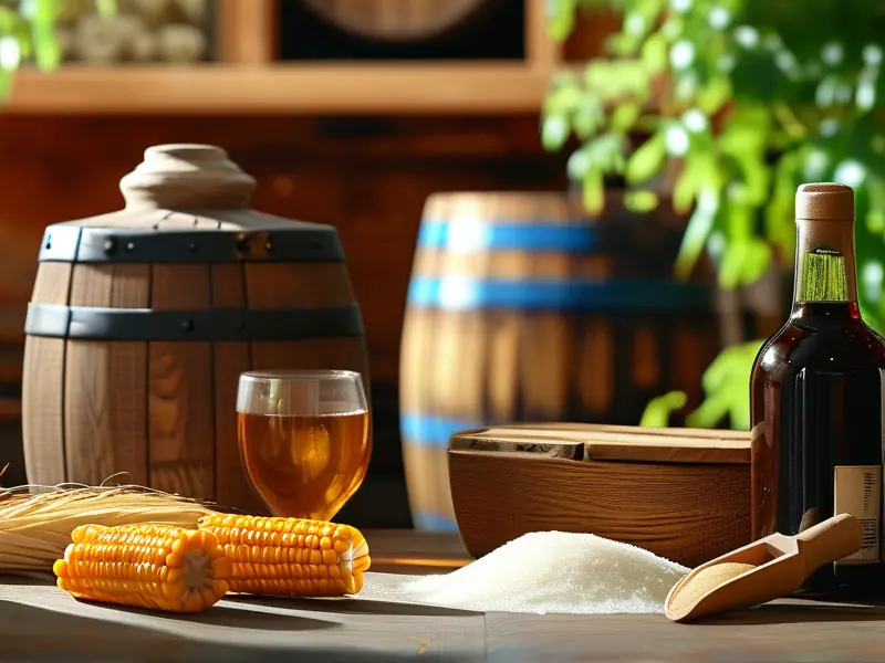 低成本家庭白酒制作原料与工具实拍图