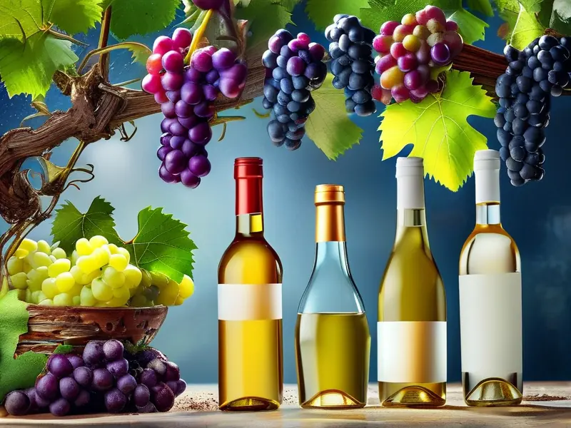 白葡萄酒制作工艺流程示意图