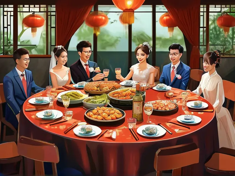 中式婚礼摆酒现场实景图