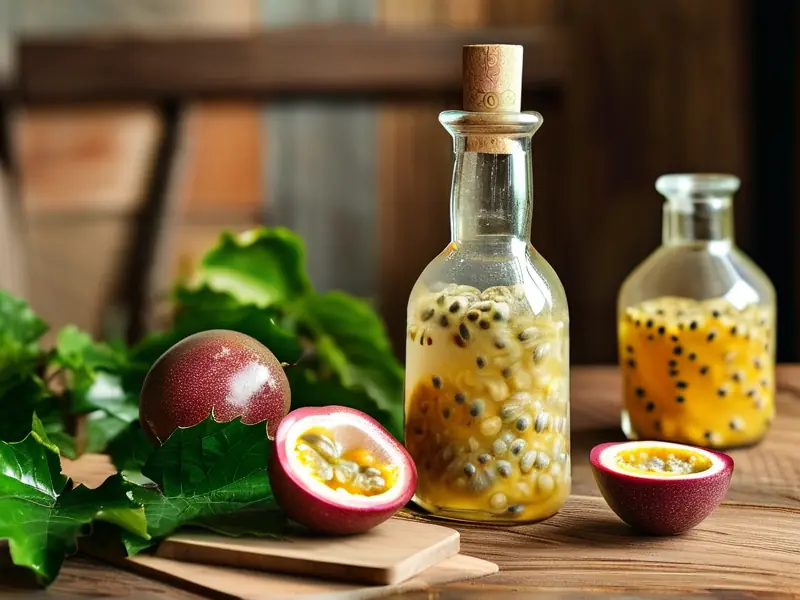 家庭自制百香果泡酒材料准备过程