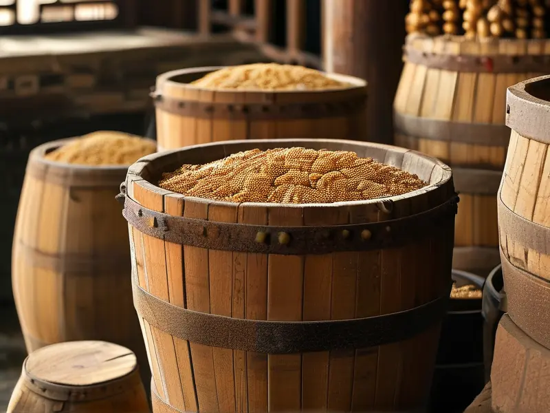 古代高粱酒传统酿造工艺示意图