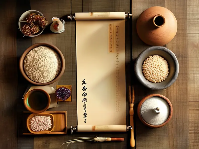 江湖悠悠酿酒原料与工具实拍图