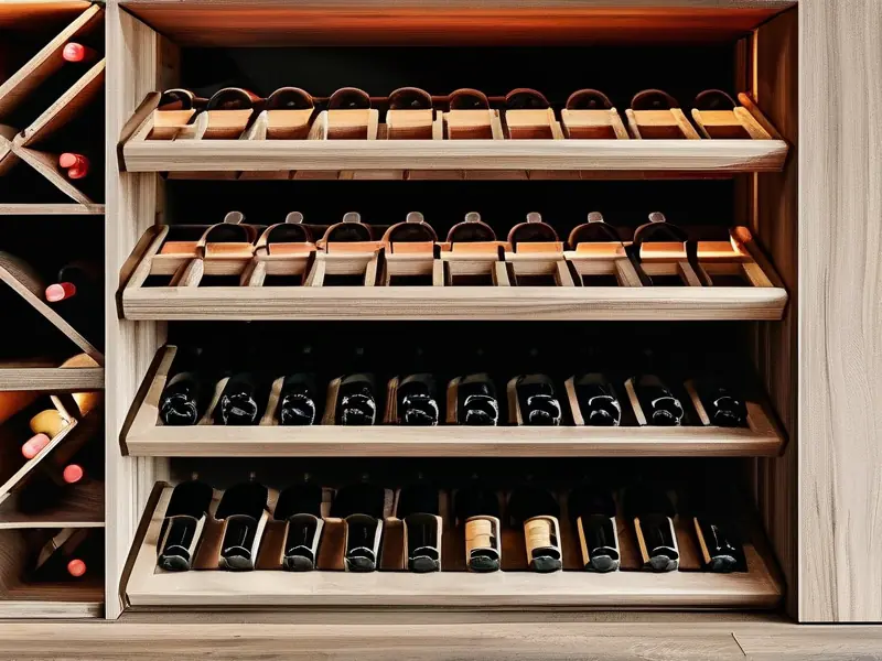 实木酒柜酒格细节展示图