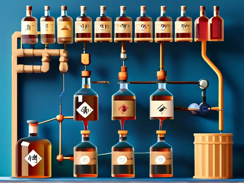 酒精勾兑白酒工艺流程示意图
