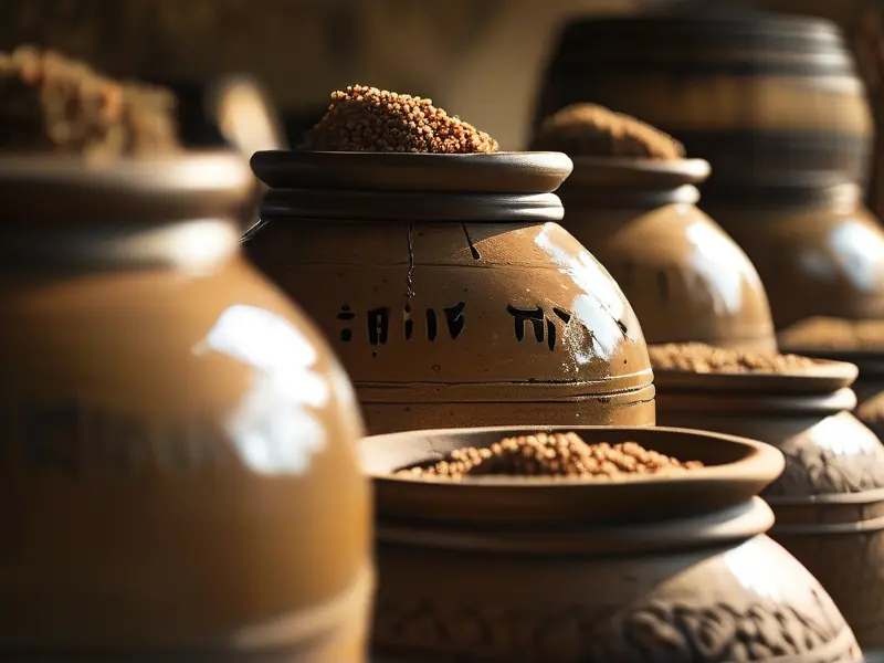 苦荞酒传统陶缸发酵工艺实景图