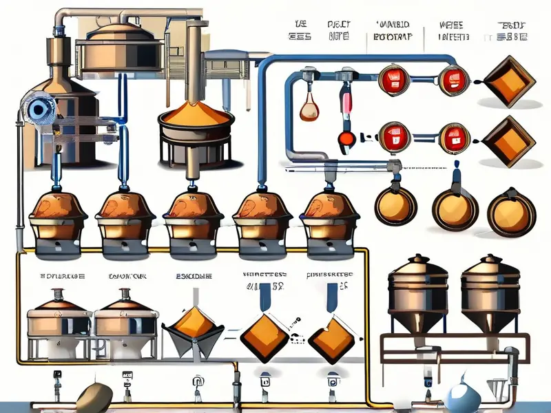 粮食酿酒法工艺流程示意图