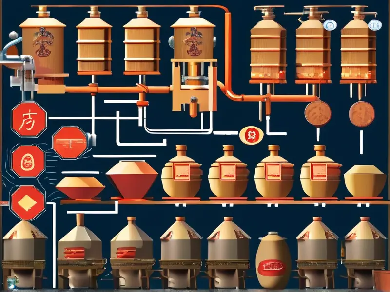 白酒酿造工艺流程示意图