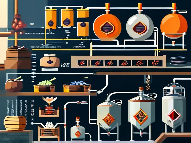高清酿酒工艺流程图展示关键步骤