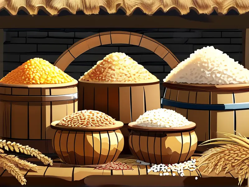 五种常见酿酒粮食对比图