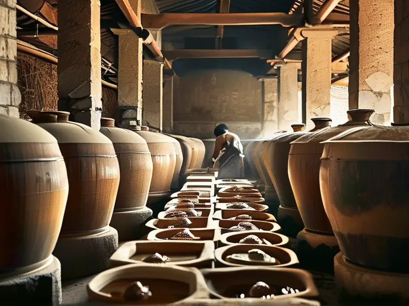 浓香白酒传统酿造工艺现场操作图