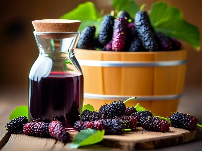 桑葚酒酿制过程展示