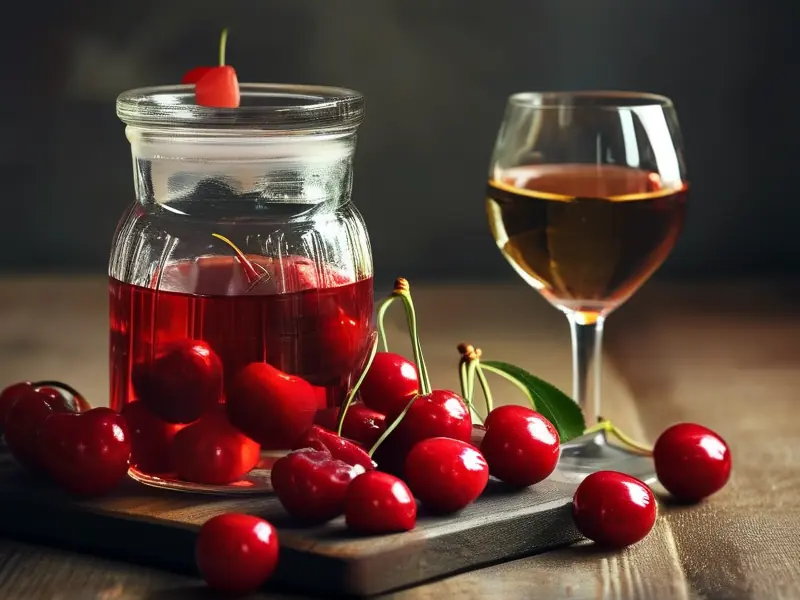 樱桃泡酒制作初期材料准备