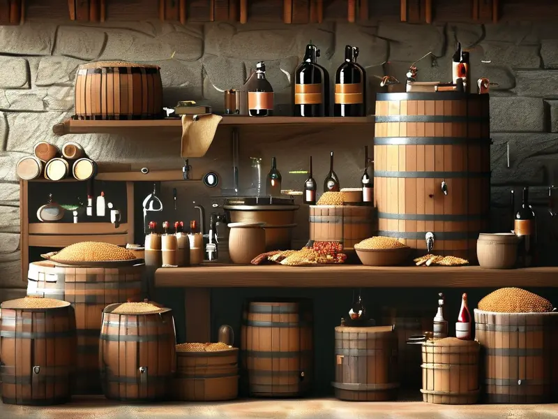 家庭白酒制作工具与原料展示