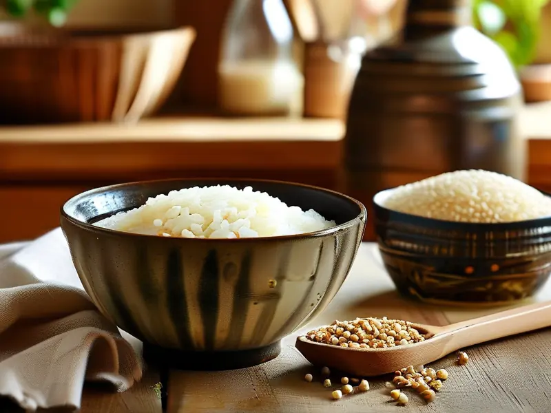 自制米酒成品展示及制作材料